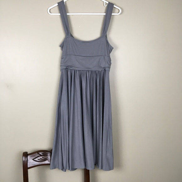 ATL Ann Taylor Loft KNIT SUNDRESS GRAY HIGH WAIST - Picture 6 of 7